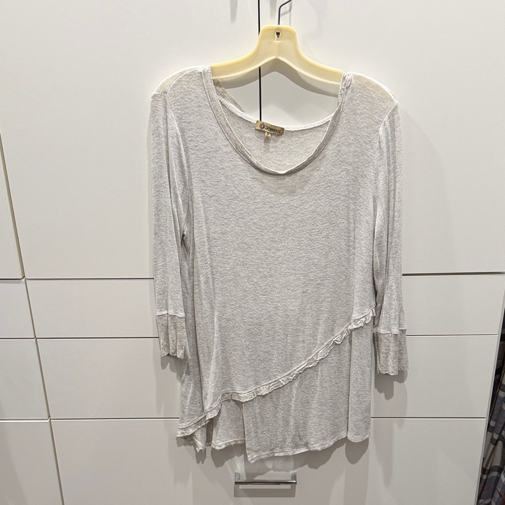 Democracy Light Gray Asymmetrical Women's Tunic